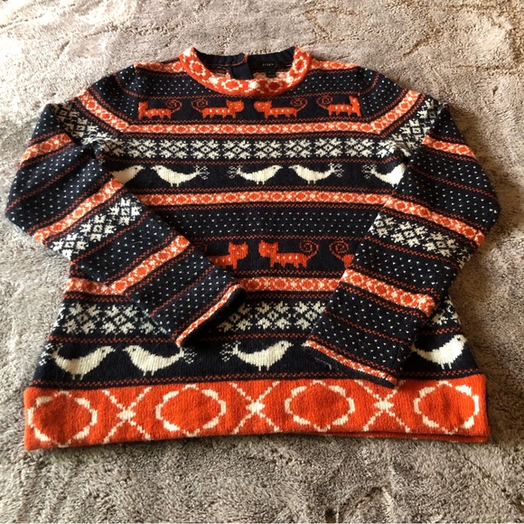 J. CREW Cat Bird Wool Blend Sweater - Picture 3 of 14